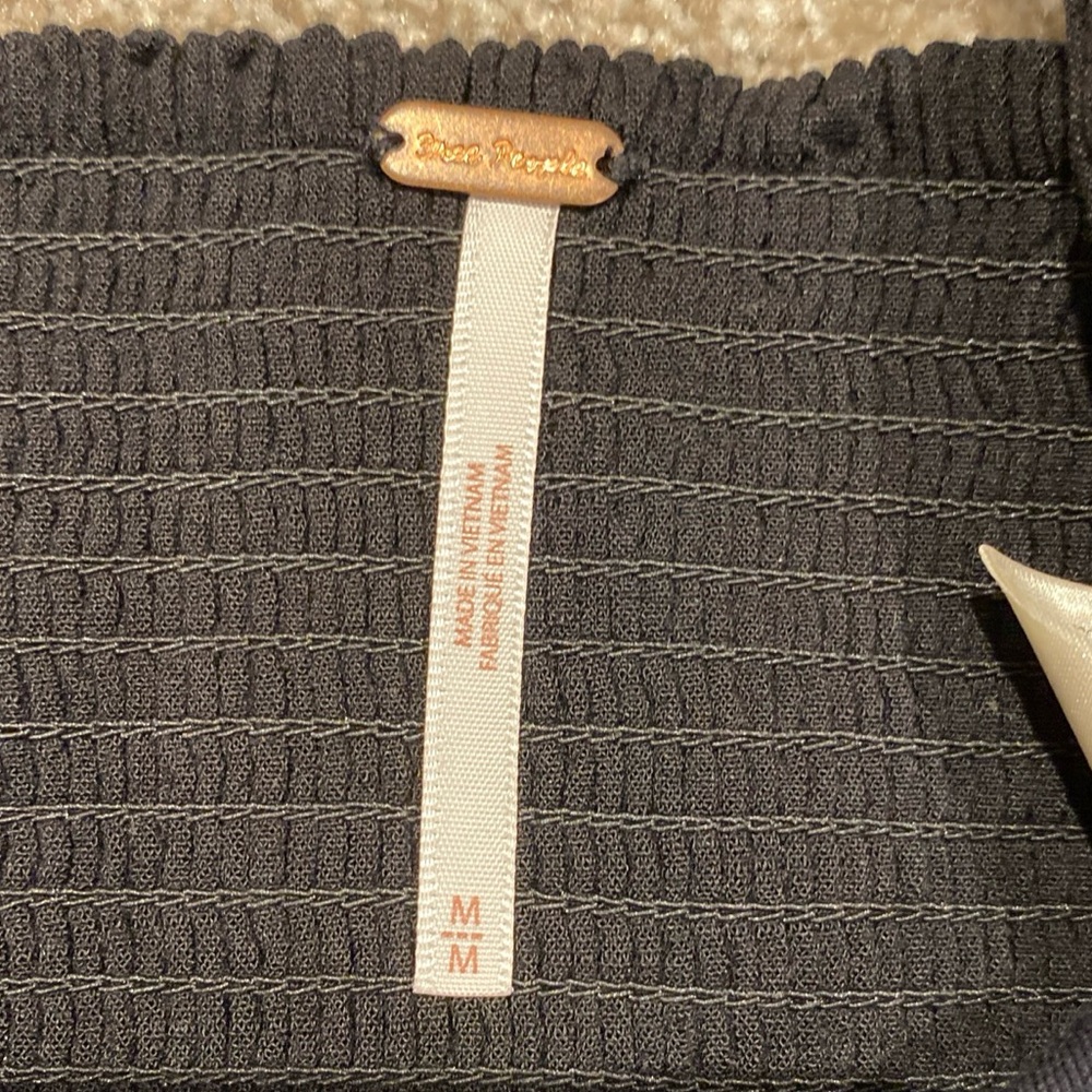 Free People‎ Black Scarlett Cropped Tank Top Size M - Picture 5 of 9